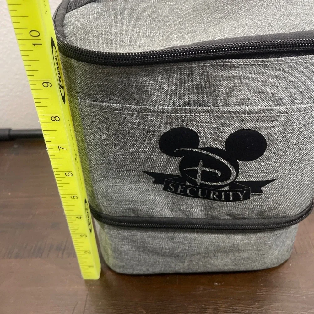 Disney Security Mickey Mouse Insulated Lunch Bag Grey Dual Compartment Cooler